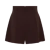 Simone Pleated Suiting Short – Dark Chocolate Simone Pleated Suiting Short – Dark Chocolate