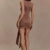 Sinead Slinky Mini Dress With Hardware – Mocha Sinead Slinky Mini Dress With Hardware – Mocha