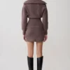 Skylaine Knit Mini Skirt – Brown Marle Skylaine Knit Mini Skirt – Brown Marle