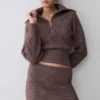 Skylaine Knit Mini Skirt – Brown Marle Skylaine Knit Mini Skirt – Brown Marle
