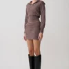 Skylaine Knit Mini Skirt – Brown Marle Skylaine Knit Mini Skirt – Brown Marle