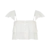 Skylar Lace Sleeveless Crop Top – White