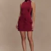 Skyler Suiting Embroidered Mini Dress – Wine Skyler Suiting Embroidered Mini Dress – Wine