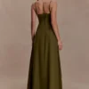 Sofie Pintuck Linen Maxi Dress – Khaki Sofie Pintuck Linen Maxi Dress – Khaki