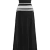 Solaris Strapless Contrast Knit Maxi Dress – Black/White Solaris Strapless Contrast Knit Maxi Dress – Black/White
