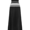 Solaris Strapless Contrast Knit Maxi Dress – Black/White Solaris Strapless Contrast Knit Maxi Dress – Black/White