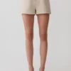 Solenne Suiting Shorts – Natural Marle