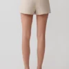 Solenne Suiting Shorts – Natural Marle