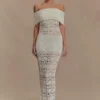 Solstice Off Shoulder Crochet Knit Maxi Dress – Ivory Solstice Off Shoulder Crochet Knit Maxi Dress – Ivory