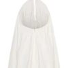 Sonja Keyhole Halter Cotton Mini Dress – White Sonja Keyhole Halter Cotton Mini Dress – White