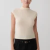 Sonny Short Sleeve Knit Top – Cream