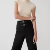 Sonny Short Sleeve Knit Top – Cream