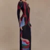 Soraya Long Sleeve Mesh Maxi Dress – Multi Fluid Reverie Print Soraya Long Sleeve Mesh Maxi Dress – Multi Fluid Reverie Print