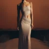 Starla Strapless Diamante Maxi Dress – Gold Starla Strapless Diamante Maxi Dress – Gold