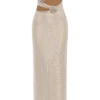 Stassie Strapless Rose Diamante Maxi Dress – Nude