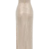 Stassie Strapless Rose Diamante Maxi Dress – Nude