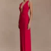 Stella Draped Slinky Maxi Dress – Fuchsia Pink Stella Draped Slinky Maxi Dress – Fuchsia Pink