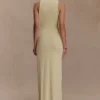 Stella Draped Slinky Maxi Dress – Pale Lemon Stella Draped Slinky Maxi Dress – Pale Lemon