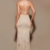 Suki Metallic Knit Maxi Dress – Gold Suki Metallic Knit Maxi Dress – Gold