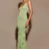 Suki Metallic Knit Maxi Dress – Pastel Green Suki Metallic Knit Maxi Dress – Pastel Green