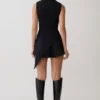 Suong High Neck Gathered Top – Black Suong High Neck Gathered Top – Black