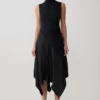 Suong High Neck Gathered Top – Black Suong High Neck Gathered Top – Black