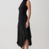 Suong High Neck Gathered Top – Black Suong High Neck Gathered Top – Black