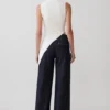 Suong High Neck Gathered Top – White Suong High Neck Gathered Top – White