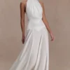 Susan Chiffon Halter Maxi Dress – Ivory Susan Chiffon Halter Maxi Dress – Ivory