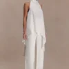 Sydney Straight Leg Satin Pants – Ivory