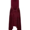 Sylvie Lurex Hankie Midi Dress – Wine