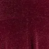 Sylvie Lurex Hankie Midi Dress – Wine