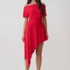 Talise Modal Hankie Midi Skirt – Red