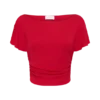 Talise Modal Flounce Short Sleeve Top – Red
