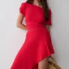 Talise Modal Hankie Midi Skirt – Red