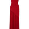Tamara Shirred Chiffon Midi Dress – Red Tamara Shirred Chiffon Midi Dress – Red