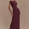 Tamsin Short Sleeve Modal Maxi Dress – Mahogany