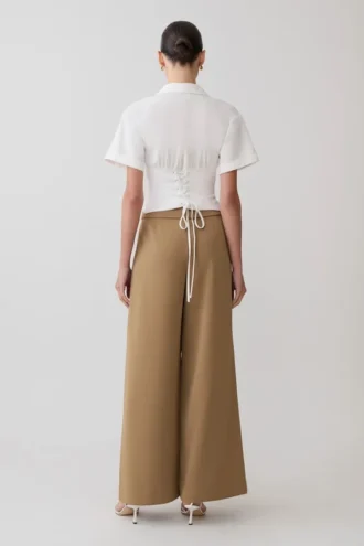 Tanya Wide Leg Suiting Pants – Camel