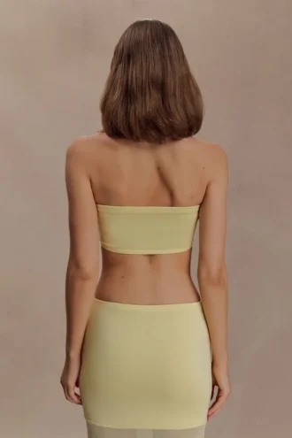 Tanyel Knit Bandeau Top – Lemon