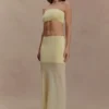 Tanyel Knit Bandeau Top – Lemon