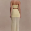 Tanyel Sheer And Bandage Knit Maxi Skirt – Lemon Tanyel Sheer And Bandage Knit Maxi Skirt – Lemon