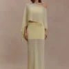Tanyel Sheer And Bandage Knit Maxi Skirt – Lemon Tanyel Sheer And Bandage Knit Maxi Skirt – Lemon