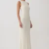 Tarna Sleeveless Slinky Maxi Dress – Bone