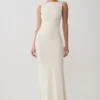 Tarna Sleeveless Slinky Maxi Dress – Bone