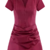Tarryn Collared Cotton Mini Dress – Dragonfruit Tarryn Collared Cotton Mini Dress – Dragonfruit