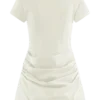 Tarryn Collared Cotton Mini Dress – White