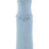 Teagan Floral Hand Crochet Midi Dress – Blue Teagan Floral Hand Crochet Midi Dress – Blue