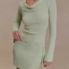 Terrymae Crochet Mini Skirt – Pastel Green Terrymae Crochet Mini Skirt – Pastel Green