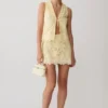 Tessa Broderie Mini Skirt – Lemon