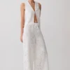 Tessa Broderie Straight Leg Pants – White